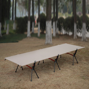 Lit de camping portable moderne ultraléger pliable, cadre en alliage d'aluminium, tissu Oxford 600D, capacité 150 kg, pour une personne - Product Image 1