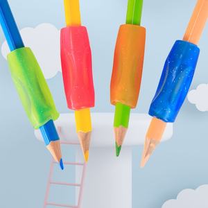 Wholesale Student Multicolor Flexible Silicone Pencil Grip Correct Active Stylus <strong>Pen</strong> Holding Posture <strong>Gripper</strong> - Product Image 1