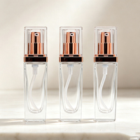 Botol Pompa Kaca Persegi Mewah Grosir 30ml Wadah Foundation Cair Kosong untuk Desain Merek Kosmetik Premium