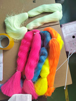 Bestseller Leuchtend im Dunkeln 100% Polyester Mercerisiertes Filament Gefärbtes Fliegenbindematerial Meerwasser-Blitzköder Angelausrüstung