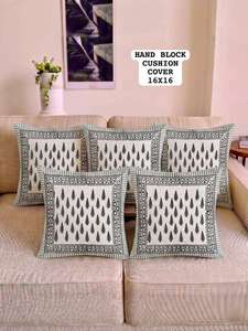 Housse de coussin en coton de qualité supérieure, faite à la main, imprimée, pour canapé, salon et chambre à coucher, disponible en gros - Product Image 5