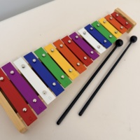 Wholesale Orff Percussion Instrument 15 Notes Portable Rainbow Glockenspiel Xylophone Musical Percussion Instrument for Kids