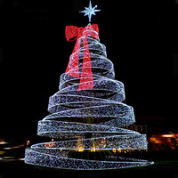 Boîte de décoration extérieure et commerciale personnalisée, 6m, 8m ou 10m, avec LED, en PVC, en spirale géante, pour noël