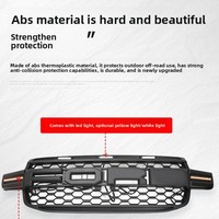 Kit de Carrocería LED para Ford Ranger Estilo Raptor, Parrilla Delantera con Luces, Guardabarros Anchos con Luces, Accesorios Exteriores