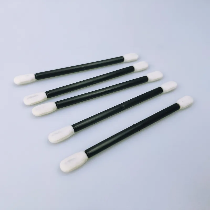 Foam round Tip Swabs Industrial Use Black Stem Double Two Heads Cotton Bud
