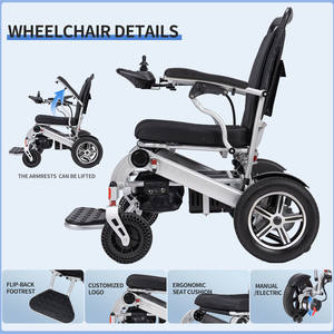 כיסא גלגלים ממונע קל וקל משקל לנכים בכסא גלגלים חשמלי בסין - Product Image 3