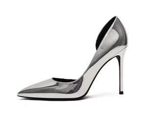 Chaussures de mariage sexy et élégantes à bout pointu en cuir verni, talons aiguilles fins, chaussures de bureau pour femmes, escarpins formels professionnels - Product Image 1