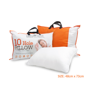 Oreiller 10 trous respirant design confortable literie facile d'entretien pour un sommeil réparateur et un soutien durable - Product Image 1