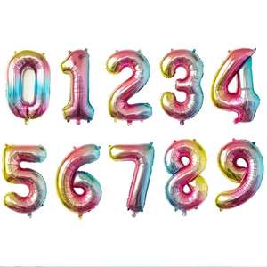 Globo Metalizado Brillante con Número Personalizable, Ideal para Decoración de Fiestas de Navidad, Halloween y San Valentín - Product Image 4