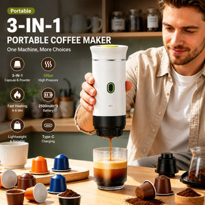 15 Years Factory Portable Capsule <b>Coffee</b> <b>Machine</b> 3 in 1 Heating Espresso Maker 20Bar <b>Small</b> <b>Coffee</b> Maker for Camping Outdoor OEM - Product Image 1
