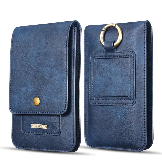 Universal Retro Leather Men Wallet Mobile Phone Belt Clip Case Waist Bag for iPhone Samsung Xiaomi Huawei Hanging Holster Pouch