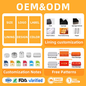 Boîte de conserve en fer blanc pour <span class=keywords><strong>caviar</strong></span>, <span class=keywords><strong>prix</strong></span> compétitif, 30g, 50g, <span class=keywords><strong>100g</strong></span>, 125g, 250g, 500g, ronde, bleue et dorée - Product Image 5