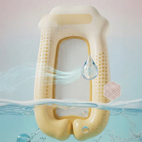 Da Niu Transat gonflable en maille pour piscine, lit flottant respirant avec appui-tête pour adultes.