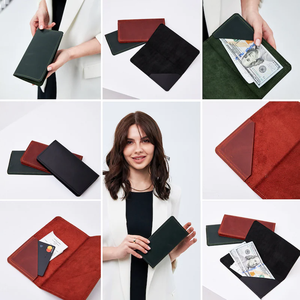 Recibidor <span class=keywords><strong>de</strong></span> cuero PU personalizado organizador <span class=keywords><strong>de</strong></span> billetes <span class=keywords><strong>de</strong></span> viaje a la moda bolsa <span class=keywords><strong>de</strong></span> dinero presentador <span class=keywords><strong>de</strong></span> cheques - Product Image 5