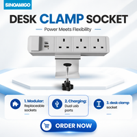 Multiprise de bureau SINOAMIGO UK à fixation par pince pour table