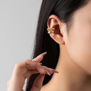 Women's Elegant Simple Trendy Copper Geometric <b>Clip</b>-<b>on</b> <b>Earrings</b> with Zircon Best Birthday Gifts for Girls Fashion <b>Stud</b> Earrrs - Product Image 2