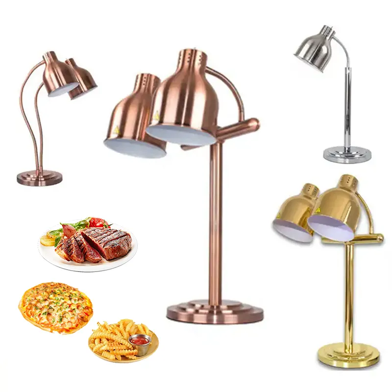 Buffet ausrüstung Hotel Heat Lamp Stand Luxus Tischplatte Licht Food Warmer Edelstahl Food Warmer Light