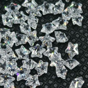 Star Shaped Cubic Zirconia 5ASPG High Gloss Cut For Jewelry Making White - Product Image 2