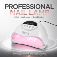 Lampe à ongles UV LED professionnelle 320W SUN X20 MAX - Séchoir à ongles de la plus haute puissance pour tous les gels avec capteur intelligent - Outil de qualité professionnelle