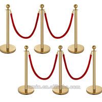 Fournitures de mariage Barrière de Corde de File D'attente Rouge Tapis Polonais