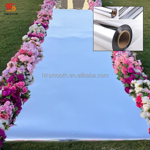 Alfombra de pasillo impermeable con efecto espejo de color personalizado para bodas, banquetes y eventos de alquiler, alfombra de espejo plateada, dorada y rosa resistente a los arañazos. - Product Image 2