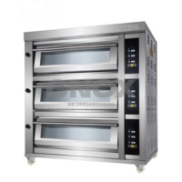 Four électrique commercial à 4 niveaux et 8 plateaux, four de boulangerie industriel avec vapeur et fermentation pour les volumes élevés