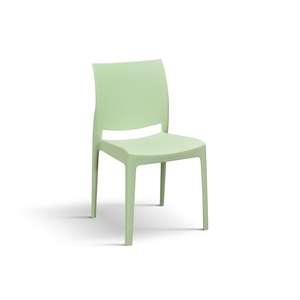 Ensemble de 4 chaises Alberto en polypropylène vert pastel pour intérieur et extérieur - Product Image 1