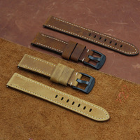 Bracelet de montre Vintage en cuir véritable 20mm 22mm, bracelet de montre Crazy Horse à dégagement rapide pour Samsung Watch Classic