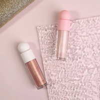 Fard à paupières liquide pailleté personnalisé en marque propre, surligneur, bronzant minéral longue durée en 8 couleurs, fard à paupières imperméable, fournisseur
