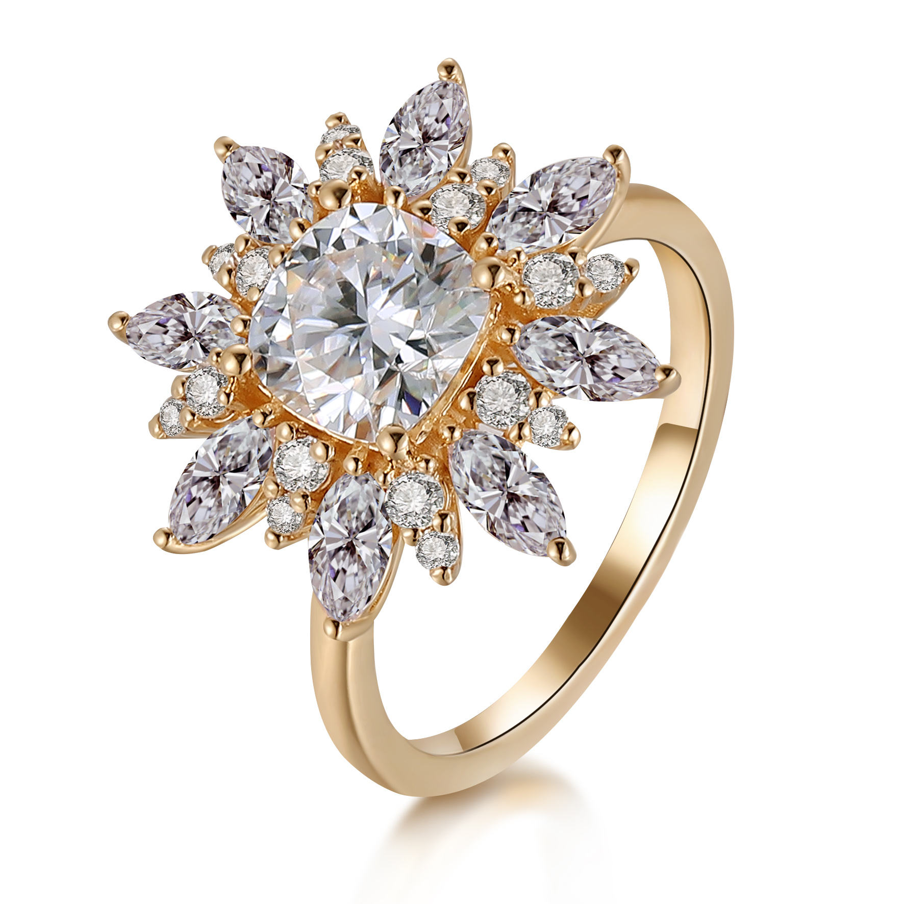 แหวนมอยซาไนต์ทองแท้ 18K