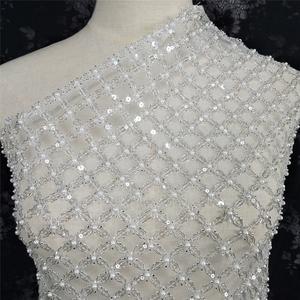 कील सेक्विन कशीदाकारी फीता पोशाक शादी की पोशाक कपड़े निर्माताओं बेचने गर्म नए वर्ग मनके प्लेड अफ्रीकी धुंध स्थायी - Product Image 1