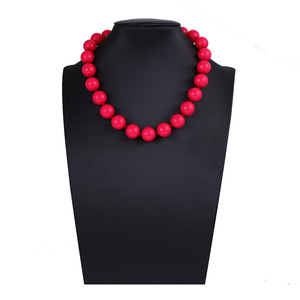 Collana di Perline in Plastica Fatta a Mano, Versatile e Personalizzata, Stile Semplice, Lusso Leggero, Trendy, Casual, Multicolore - Product Image 5