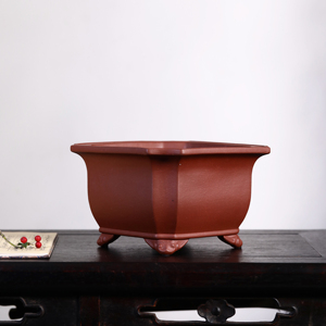 Maceta Cuadrada de Zisha con Esquinas Biseladas, Artesanía de Alta Gama, Cerámica de la Región de Taoxiang - Product Image 2