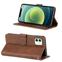 Étui portefeuille en cuir ligne rétro pour IPhone 17 Air 16 15 14 13 Mini 12 Pro Max 8 7 X XR 6 Plus Vintage Strap Phone Stand Cover