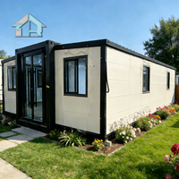 Villa de Luxe Préfabriquée, Maison Conteneur Extensible 20/40 pieds, 3 Chambres, Maisonnette Mobile Préfabriquée Portable, Hôtel, Utilisation Extérieure