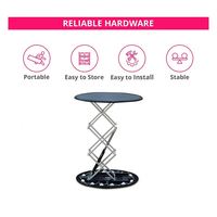 Comptoir de bar pliable en aluminium personnalisé pour salon professionnel, présentoir ovale, table pop-up avec éclairage LED, produits promotionnels