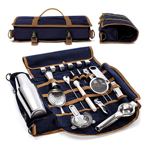 Bolsa de Herramientas para Barman, Kit de Viaje, Práctica, de Lona y Cuero, Antideslizante y Resistente al Desgaste - Product Image 2
