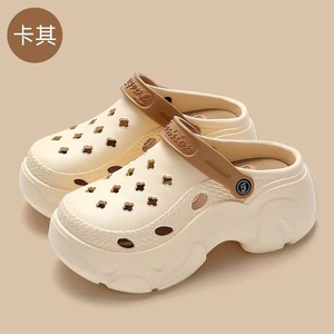 Nouvelles <span class=keywords><strong>mules</strong></span> et sabots compensés à talons hauts pour femmes, confortables avec semelle intérieure en EVA, légers et antidérapants, à bout fermé, pour l'été - Product Image 4