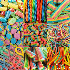 Bonbons gélifiés multicolores en vrac, fabrication OEM, étiquette privée personnalisée, saveur fruitée, bande de <span class=keywords><strong>réglisse</strong></span> moelleuse, bonbons gélifiés, bonbons sucrés - Product Image 4