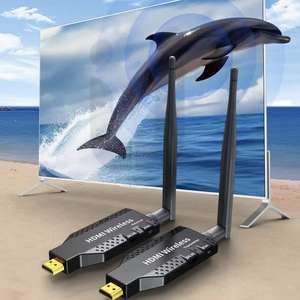 <span class=keywords><strong>Adaptateur</strong></span> d'affichage émetteur-récepteur <span class=keywords><strong>HDMI</strong></span> SYONG 50m pour boîtier <span class=keywords><strong>TV</strong></span>, prolongateur <span class=keywords><strong>HDMI</strong></span> sans fil, Plug and Play, 330FT, 1080P, ABS - Product Image 1