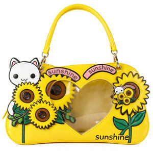 Sac bandoulière Anime Ita Bag avec broderie chat et soleil, personnalisable, avec fenêtre transparente, pour Comic Con - Product Image 5