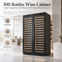 Réfrigérateur à vin sur mesure Minghou, 300 bouteilles, grande capacité, armoire à vin, stockage commercial, fabricant