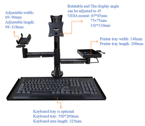 Support de borne de point de vente (PDV) flexible et pivotant, <span class=keywords><strong>prix</strong></span> d'usine, pour terminal de caisse enregistreuse de bureau, ensemble complet en métal pour le commerce de détail - Product Image 4