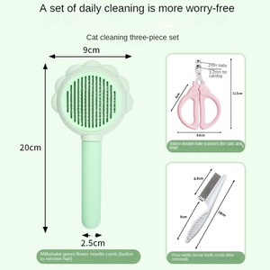 Peine de flores pequeñas para mascotas, peine de limpieza de belleza para gatos y peine para perros para limpieza de cabello y flotador, suministros para mascotas, juguete - Product Image 6