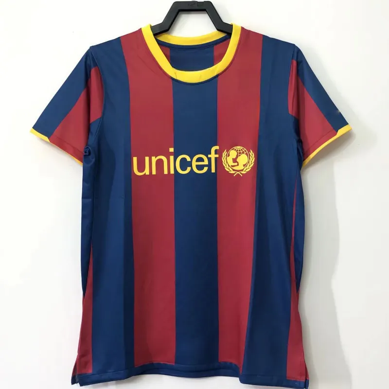10 11 maglia da calcio in Spagna Azulgrana maglia da calcio maglia maglia da calcio Vintage personalizzata per tifosi