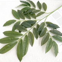Feuilles de citron artificielles de haute qualité en plastique souple pour la décoration de mariages, la maison et l'aménagement paysager intérieur/extérieur