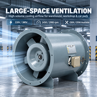 Ventilateur axial HVAC Tubeaxial Vaneaxial 220V 380V à accouplement direct, boîtier galvanisé pour distributeurs et acheteurs OEM