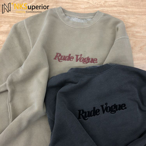 Sudaderas de Invierno para Hombre con Logotipo Personalizado Bordado, 100% Algodón, Cuello Redondo, Estampado en Relieve, Impresión Digital - Product Image 2