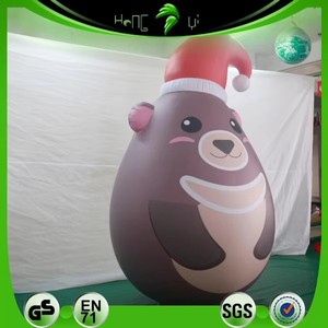 Oso Inflable Personalizado con Gorro Rojo, Modelo Publicitario, <span class=keywords><strong>Mapache</strong></span> Inflable <span class=keywords><strong>Gigante</strong></span>, Duradero, para Decoración de Fiestas y Navidad - Product Image 2