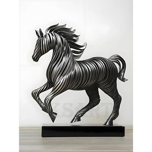 Grande figurine de cheval créative en fibre de verre en résine pour articles de décoration d'art de parc carré et de zone publique - Product Image 2